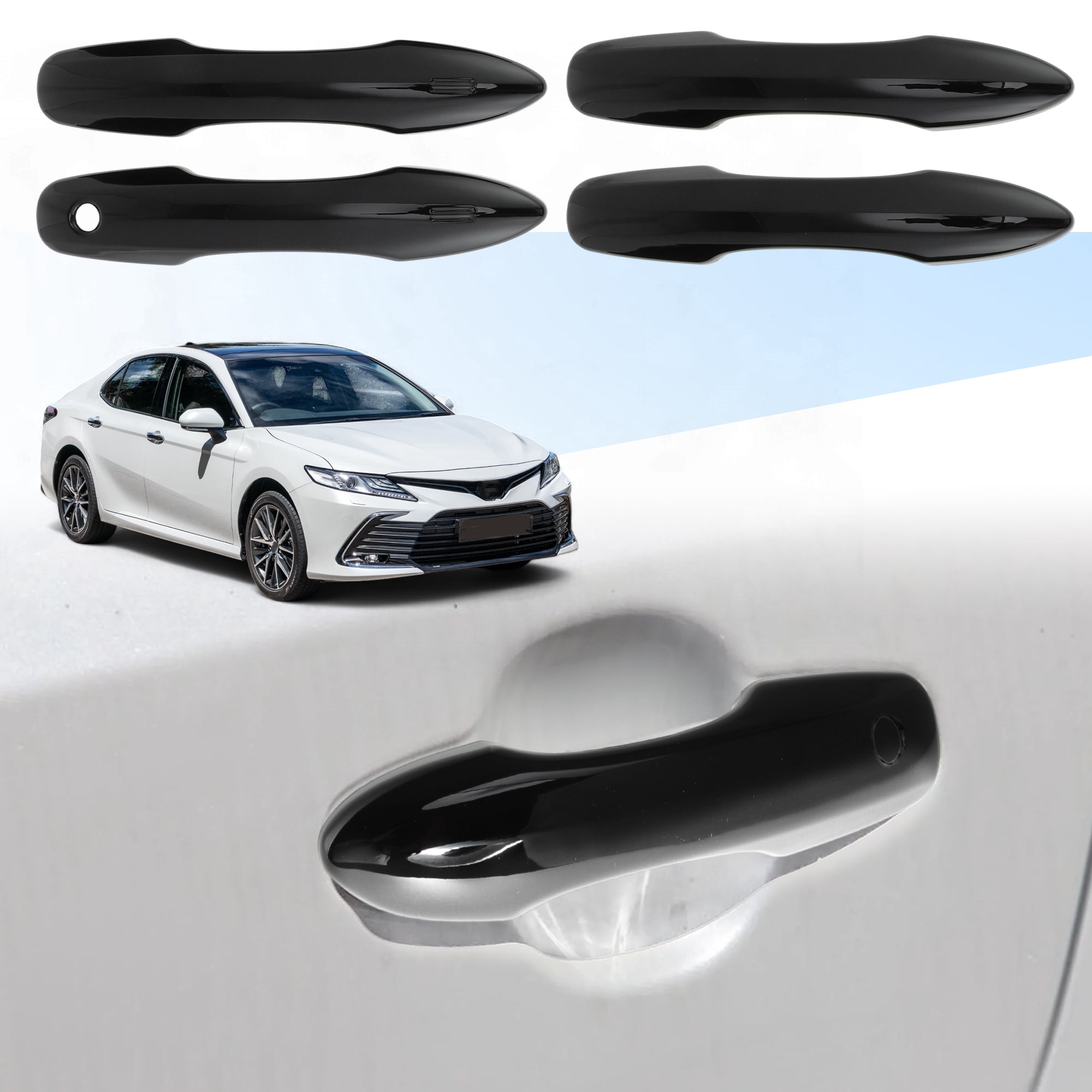 Unique Bargains Car Handle Cover Black for Toyota Camry Corolla Prius Venza 2020-2022