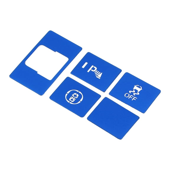 Unique Bargains Car Headlight Parking Sensor Traction Control Off Button Cover Trim for Honda Aluminum Alloy Blue 5 Pcs