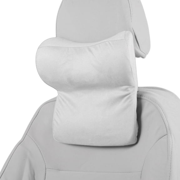 Unique Bargains Car Headrest Pillow Ergonomic Comfortable Neck Support Pillow Car Seat Headrest Cashmere, Memory Foam Foldable Adjustable Width Light Gray 1 Pcs