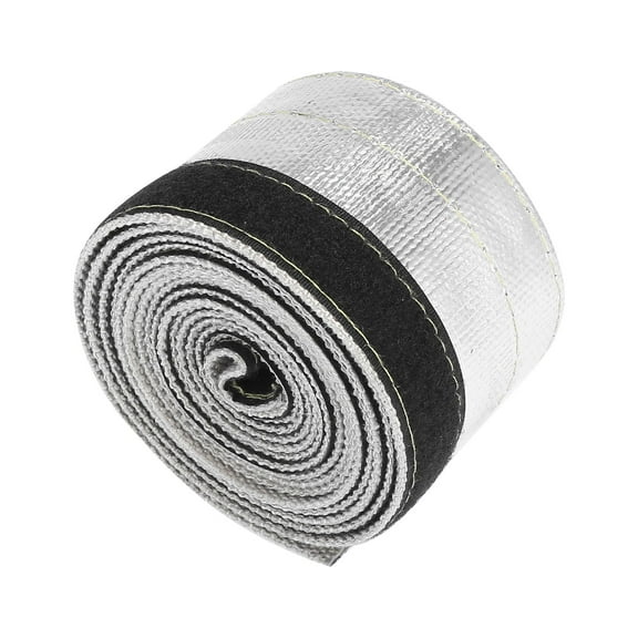 Unique Bargains Car Heat Shroud 3/8" ID 10ft Aluminized Sleeving Insulated Shield Sleeve Heat Wire Shield Sleeve for 3/8" OD Fuel Lines Heat Protection