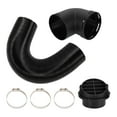thumbnail image 1 of Unique Bargains Car Heater Duct Kit Car Heater Duct Pipe Hose Set with Round Air Vent Outlet Cover Y Pipe Connector Clamp 60mm ID 80cm Max l, 1 of 6
