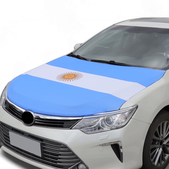 Unique Bargains Car Hood Cover 63x47" Polyester Car Bonnet Banner Flag of Argentina Pattern 1 Pc