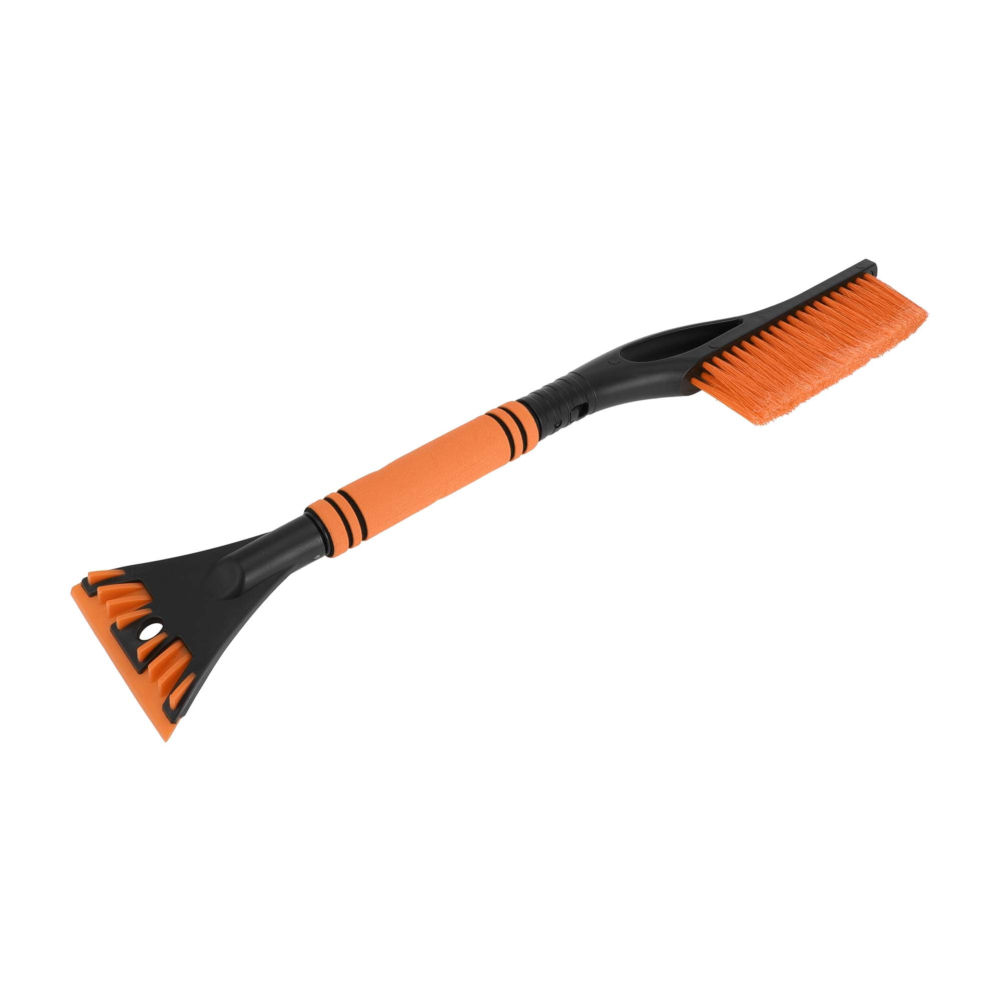 Unique Bargains Car Ice Scraper Brush with Broom - SUV Snow Frost Remover Orange