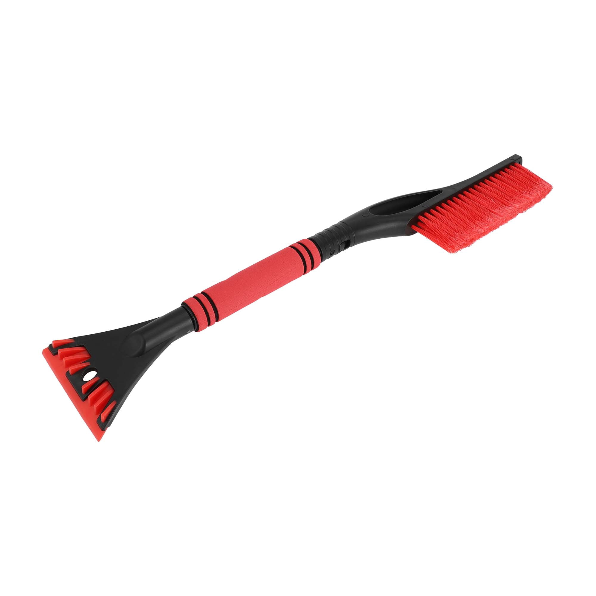 Unique Bargains Car Ice Scraper Brush with Broom - SUV Snow Frost Remover Red