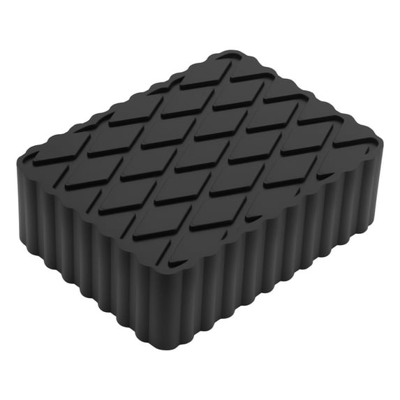 Unique Bargains Car Jack Pads 6.3" x 4.7" x 2" Universal Jack Pad Adapter Heavy Duty Rubber Jack Stand Pads 6,000 Lbs(2.7 Tons) Anti-Slip Protect Frame Black 1Pc