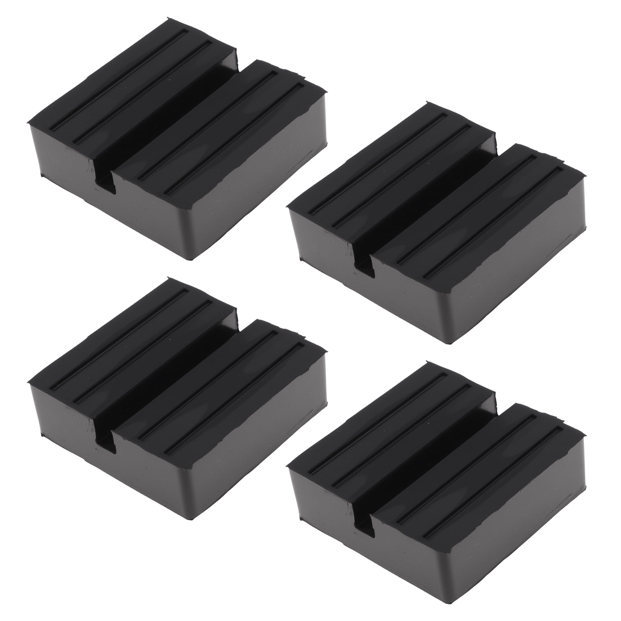 Unique Bargains Car Jack Pads Universal Heavy Duty Rubber Floor Jack Pad 4-5Ton Adapter 3″L x 3″W x 1″H Anti-Slip Protect Frame Jack Stand Pads for Vehicle Black 4pcs