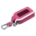 thumbnail image 1 of Unique Bargains Car Key Case Faux Leather Zipper Car Fob Key Case Keychain Bag Auto Remote Key Protector Pink and White, 1 of 7