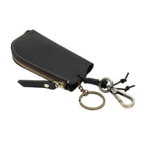 Unique Bargains Car Key Case Universal Leather Smart Key Fob Cover 4.72"x2.28"x0.79" Black