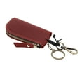 thumbnail image 1 of Unique Bargains Car Key Case Universal Leather Smart Key Fob Cover 4.72"x2.28"x0.79" Burgundy, 1 of 6