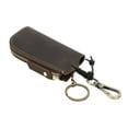 thumbnail image 1 of Unique Bargains Car Key Case Universal Leather Smart Key Fob Cover 4.72"x2.28"x0.79" Coffee, 1 of 6