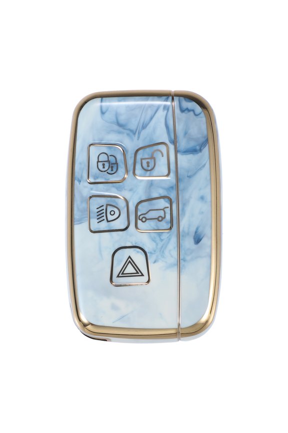 Car Key Fob Cover 5 Button Remote Key Fob Case Blue for Range Rover Evoque Sport for Jaguar F-TYPE F