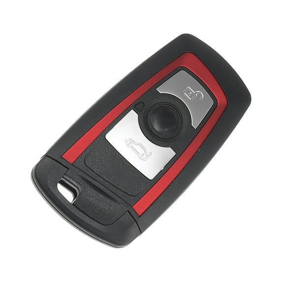 Unique Bargains Car Key Fob Shell 3 Button Remote Control Key Case Shell Keyless Entry Housing Red for BMW X5 X6 04-11