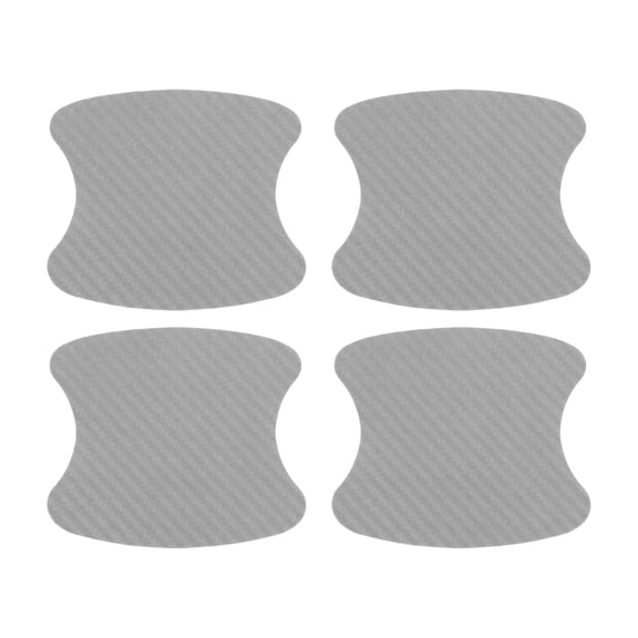 Unique Bargains Car Magnet Car Door Handle Scratch Protector 90x100mm Anti-Scratches Door Handle Protective Film Carbon Fiber Silver Tone 4 Pcs