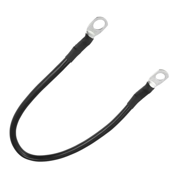 Unique Bargains Marine Battery Inverter Cable 8 AWG 5/16"-3/8" 1ft Battery Copper Wire Black