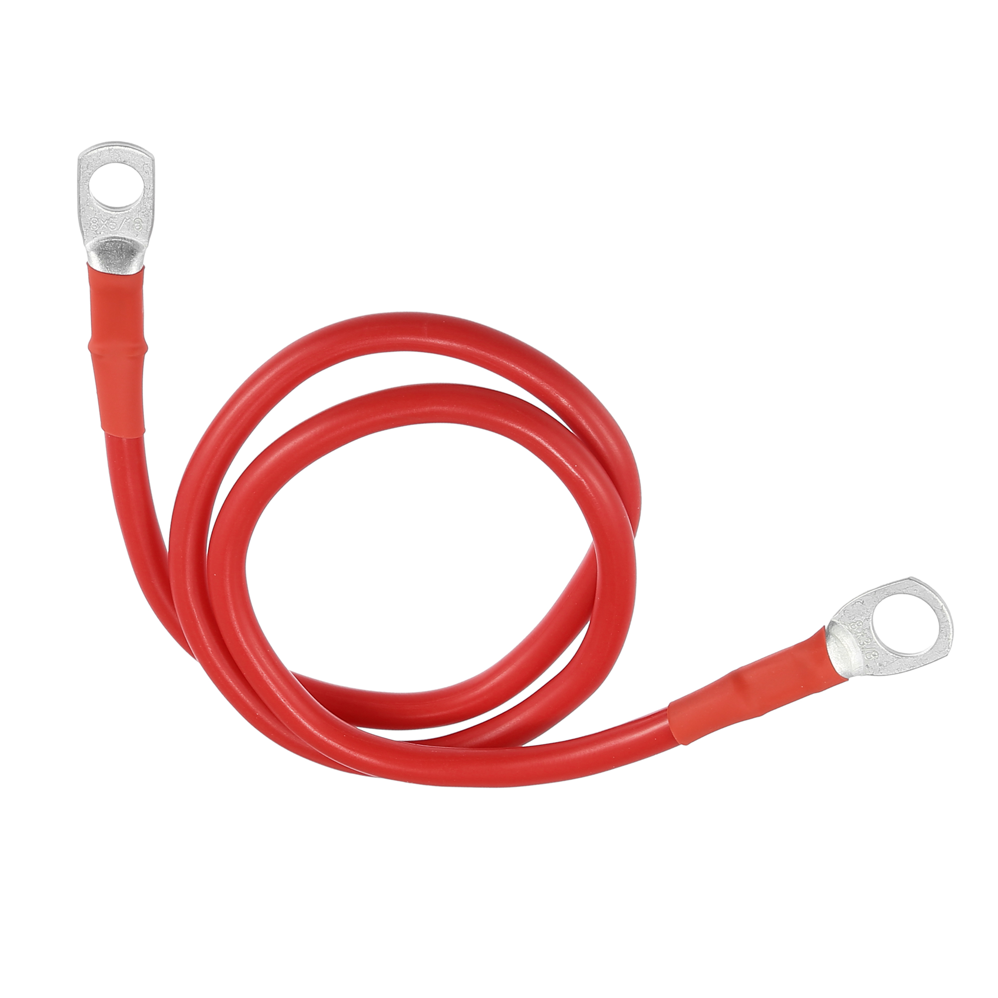 Car Marine Battery Inverter Cable 5/16"-3/8" 2ft Battery Copper Wire Red