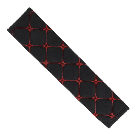 Unique Bargains Car Net Breathable Seat Belt Covers Shoulder Pad Seat Belt Pad Cover 30cm Red Black