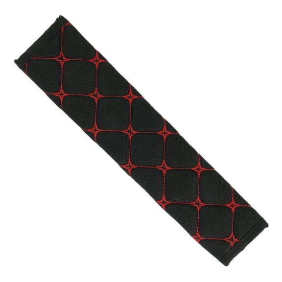 Unique Bargains Car Net Breathable Seat Belt Covers Shoulder Pad Seat Belt Pad Cover 30cm Red Black