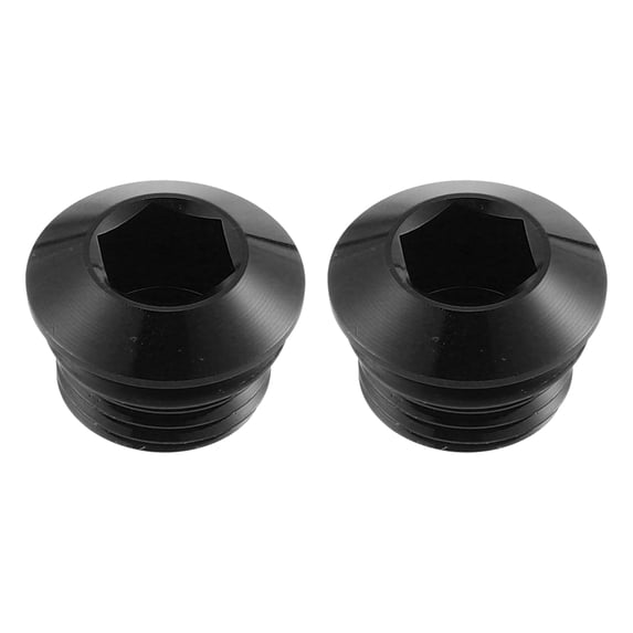 Unique Bargains Car ORB Port Plug Male Hex Head Socket w/ O Ring Seal 6AN Block Off Fitting Adapter Black (Pack of 2)