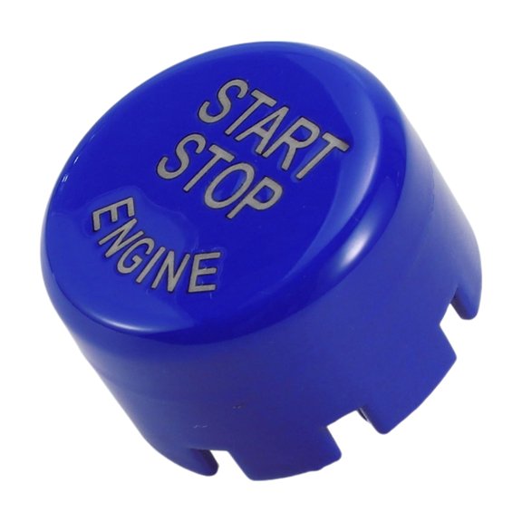 Unique Bargains Car Push Start Button Cover Compatible for BMW,Stylish 2.5cm Zinc Alloy Blue Engine Push Button Protection