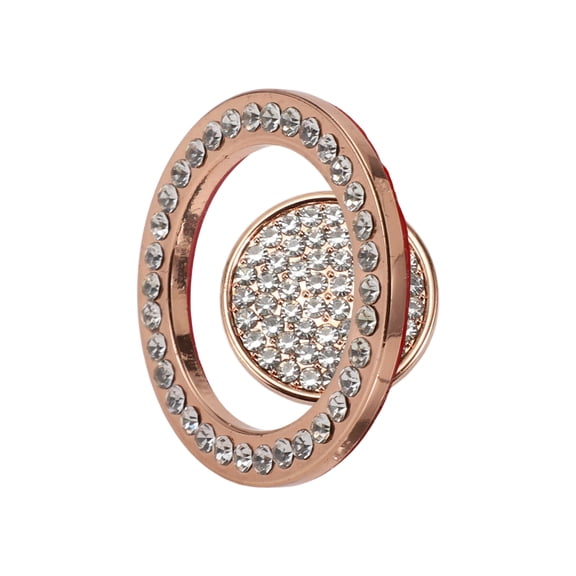 Unique Bargains Car Push Start Button Cover Compatible for Land Rover,Stylish 4cm Zinc Alloy Rose Gold Tone Engine Push Button Protection