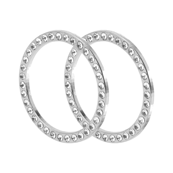 Unique Bargains Car Push Start Button Cover, Crystal Rhinestone Protection Cover Universal for Car Stylish Zinc Alloy 4cm White