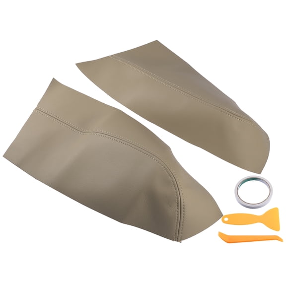 Unique Bargains Car Rear Door Panel Armrest Cover Interior Door Trims for Honda Pilot 2009-2015 Beige 1 Pair