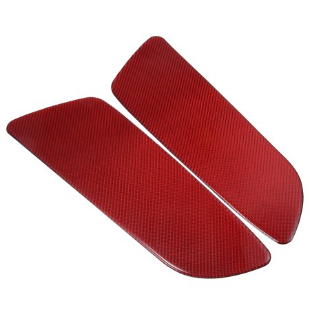 Unique Bargains Car Rear Door Panel Sticker Cover for Ford for Mustang 15-23 Polyurethane Carbon Fiber Pattern Red