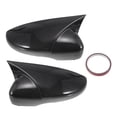 thumbnail image 1 of Unique Bargains Car Rear View Driver Passenger Side Mirror Cover Cap Overlay For Volkswagen Golf Black Carbon Fiber, 1 of 6