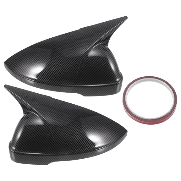 Unique Bargains Car Rear View Driver Passenger Side Mirror Cover Cap Overlay  for Volkswagen Passat Black Carbon Fiber