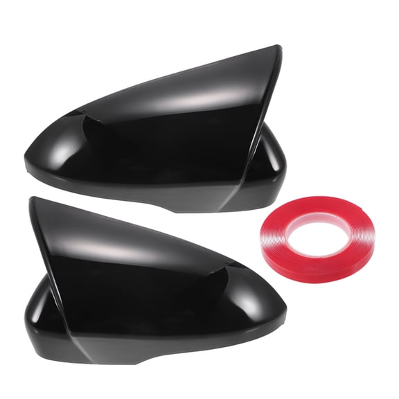Unique Bargains Car Rear View Driver Passenger Side Mirror Cover Cap Overlay for ford Mondeo Fusion 13-20 Gloss Black