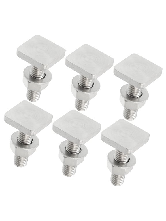 6pcs Car Roof Rack T Shaped Slot Bolt M8 W/ Nuts Washer T Shaped Track Bolts Roof Rack Bolt
