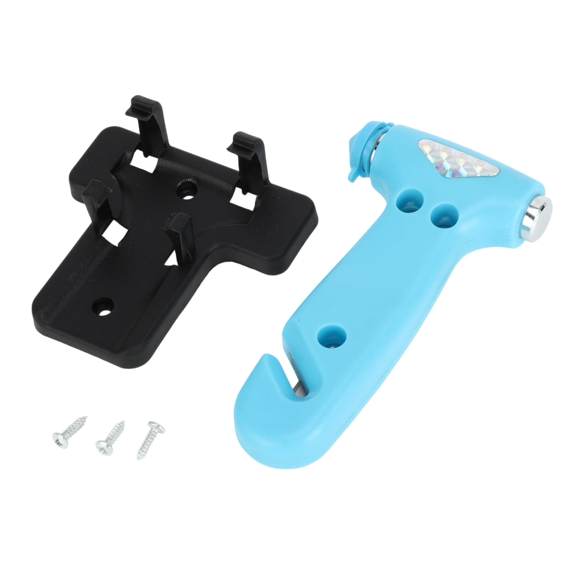 Unique Bargains Car Safety Hammer Glass Breaker Urgent Escape Tool Black Blue 40CR ABS