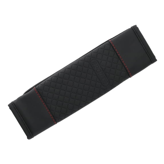 Unique Bargains Car Seat Belt Covers Plaid Pattern Shoulder Pad Seat Belt Pad Cover 6.5x23cm Black