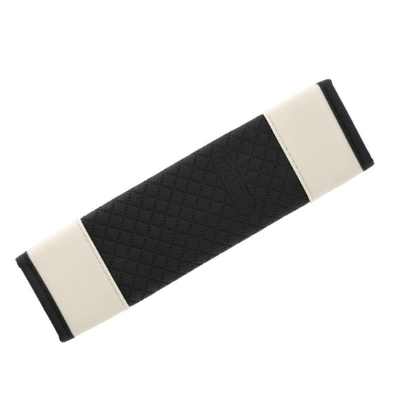 Unique Bargains Car Seat Belt Covers Plaid Pattern Shoulder Pad Seat Belt Pad Cover 6.5x23cm White