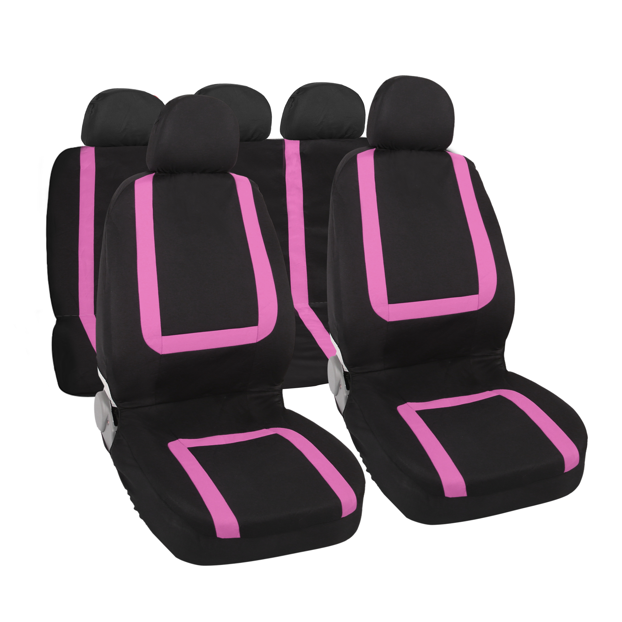 Unique Bargains Car Seat Cover Fabric Four Seasons Universal Fit Full Set Spelling Terms Style