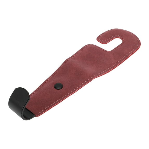 Unique Bargains Car Seat Headrest Hook Interior Accessories for Most Car, SUV, Truck Car Seat Back Organizer Hooks Faux Leather Metal Red 6.69"x1.77"