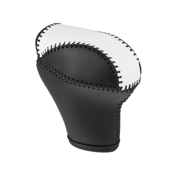 Unique Bargains Car Shift Boot Cover Gear Knob Shifter Boot for Kia Sportage 2011-2016 Black White Faux Leather