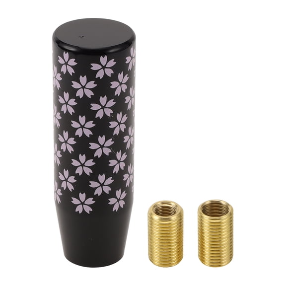 Unique Bargains Car Shift Knob, 12cm Universal for Automatic and Manual Vehicle Gear Shifter Knob with 2 Adapter Acrylic Black Purple, 1 Set