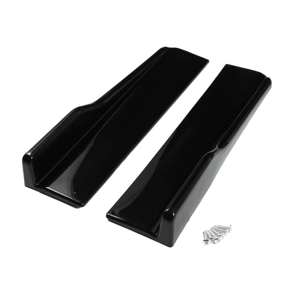 Unique Bargains Car Side Skirt 45cm/17.72in Exterior Rocker Splitter Diffuser Kit Universal High Toughness Plastic Black