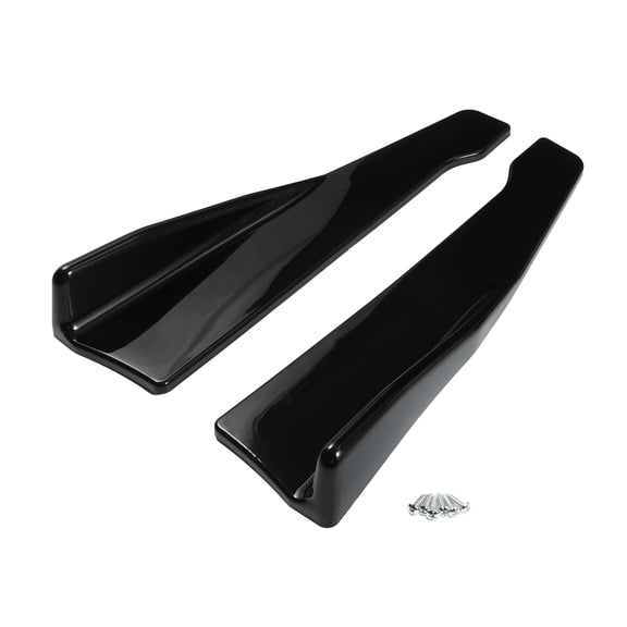 Unique Bargains Car Side Skirt 48cm/18.9in Exterior Rocker Splitter Diffuser Kit Universal ABS Gloss Black 1 Set