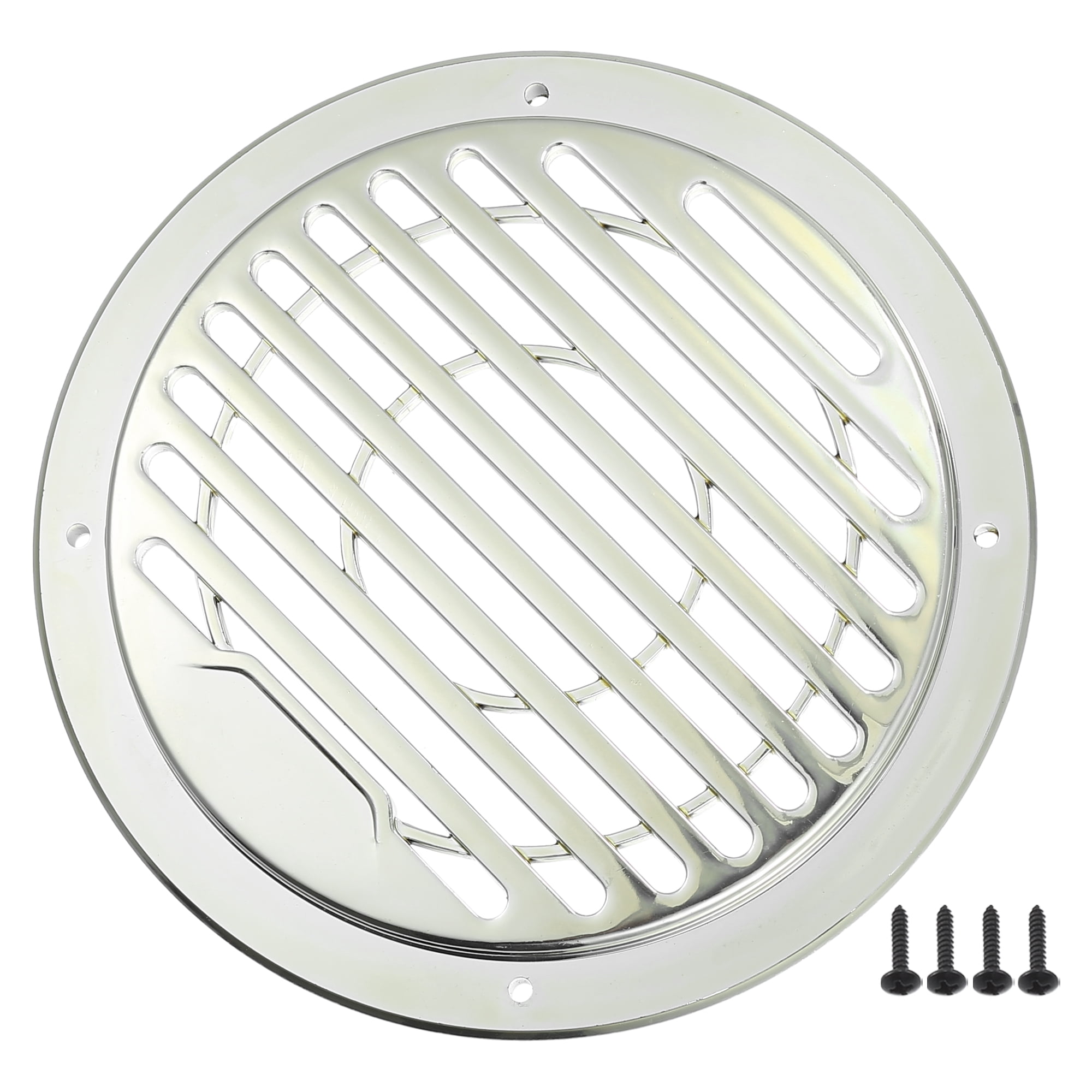 Unique Bargains Car Speaker Grills Cover Guard Protector with Mounting Screws Silver 4.5"
