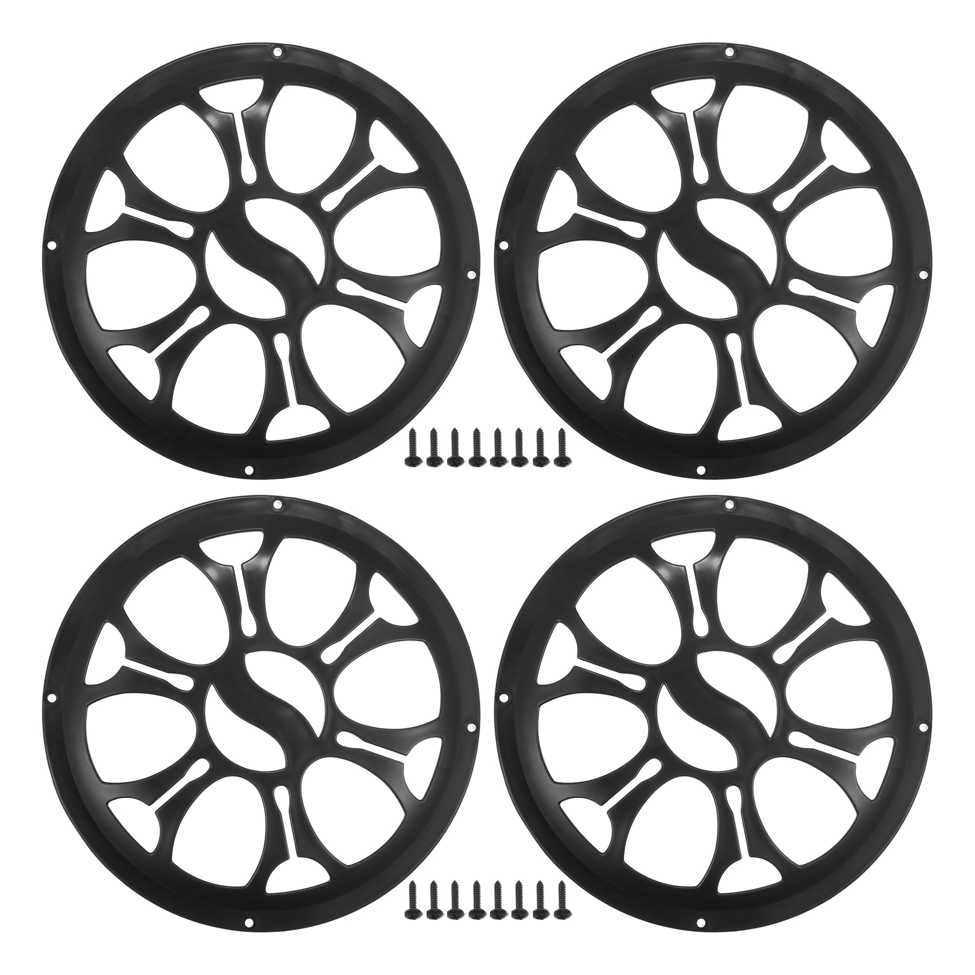 Unique Bargains Car Speaker Grills Cover Subwoofer Guard Protector - Pack of 4 Black 8"