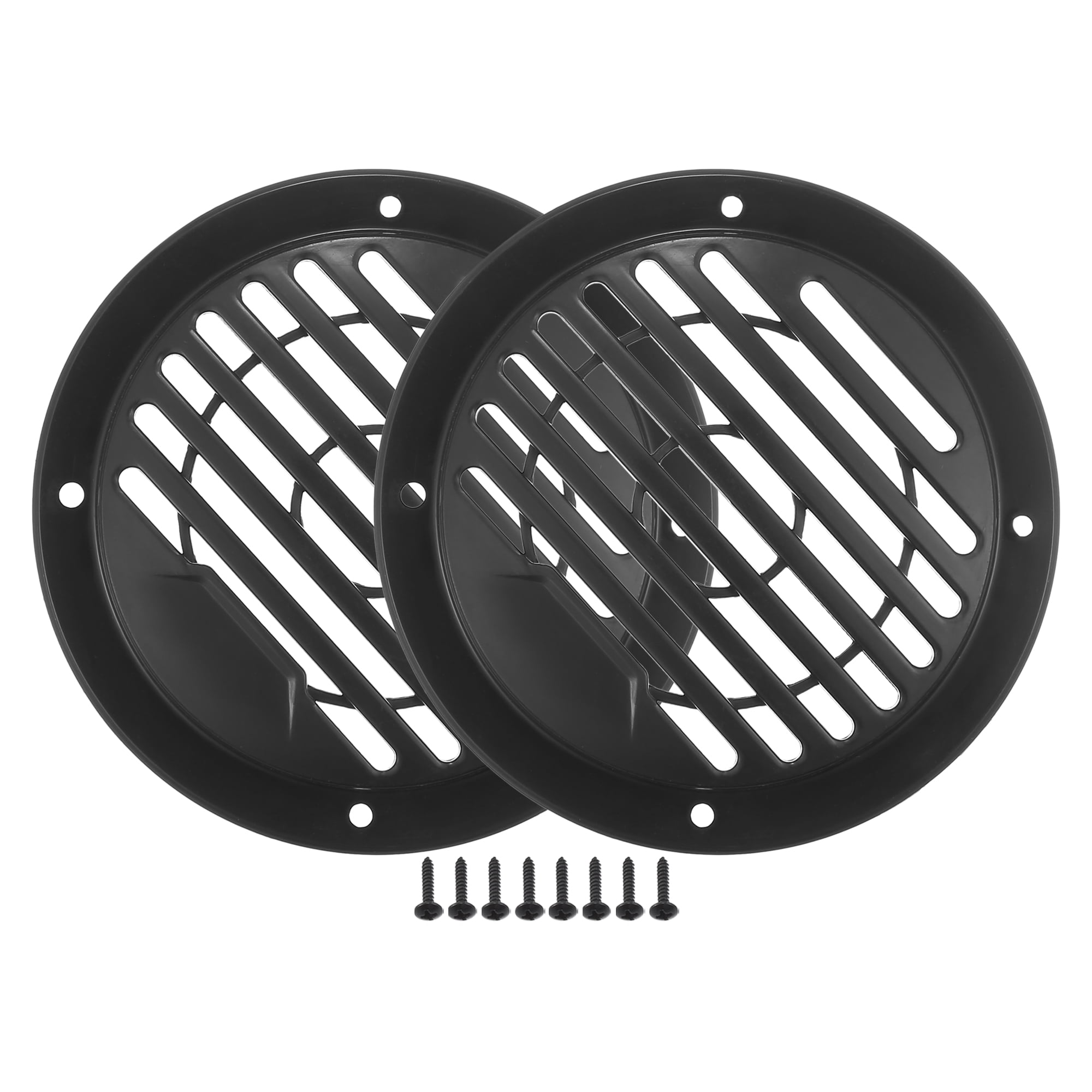 Unique Bargains Car Speaker Grills Cover Subwoofer Protector Case with 8 Screws Black 3"