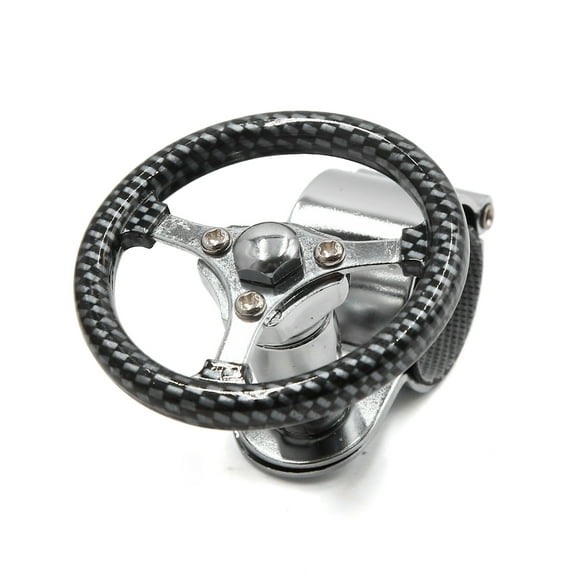 Unique Bargains Car Steering Wheel Knob  Handle Power Turning Ball Carbon Fiber Pattern