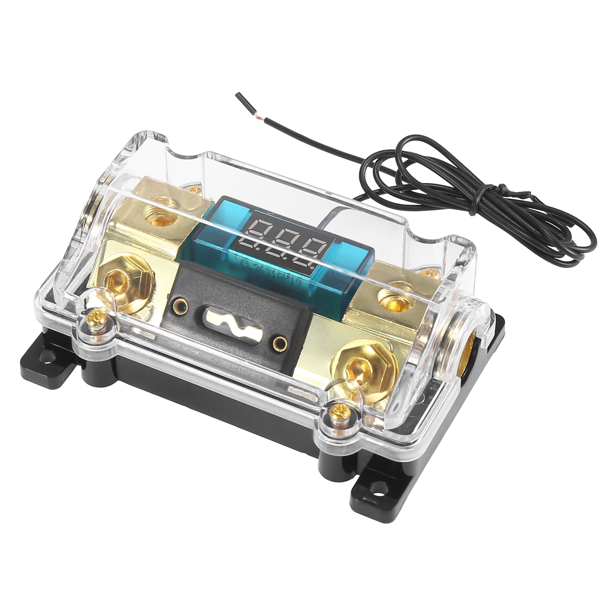 Unique Bargains Car Audio LED Display Digital Voltage Inline ANL Fuse Holder 100 Amp 0 2 4 AWG Gauge 300A