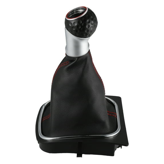 Unique Bargains Car Stick Shifter Knobs Cover Plastic Black 6 Speed Manual Gear Shift Knob for VW R32 2004 2008