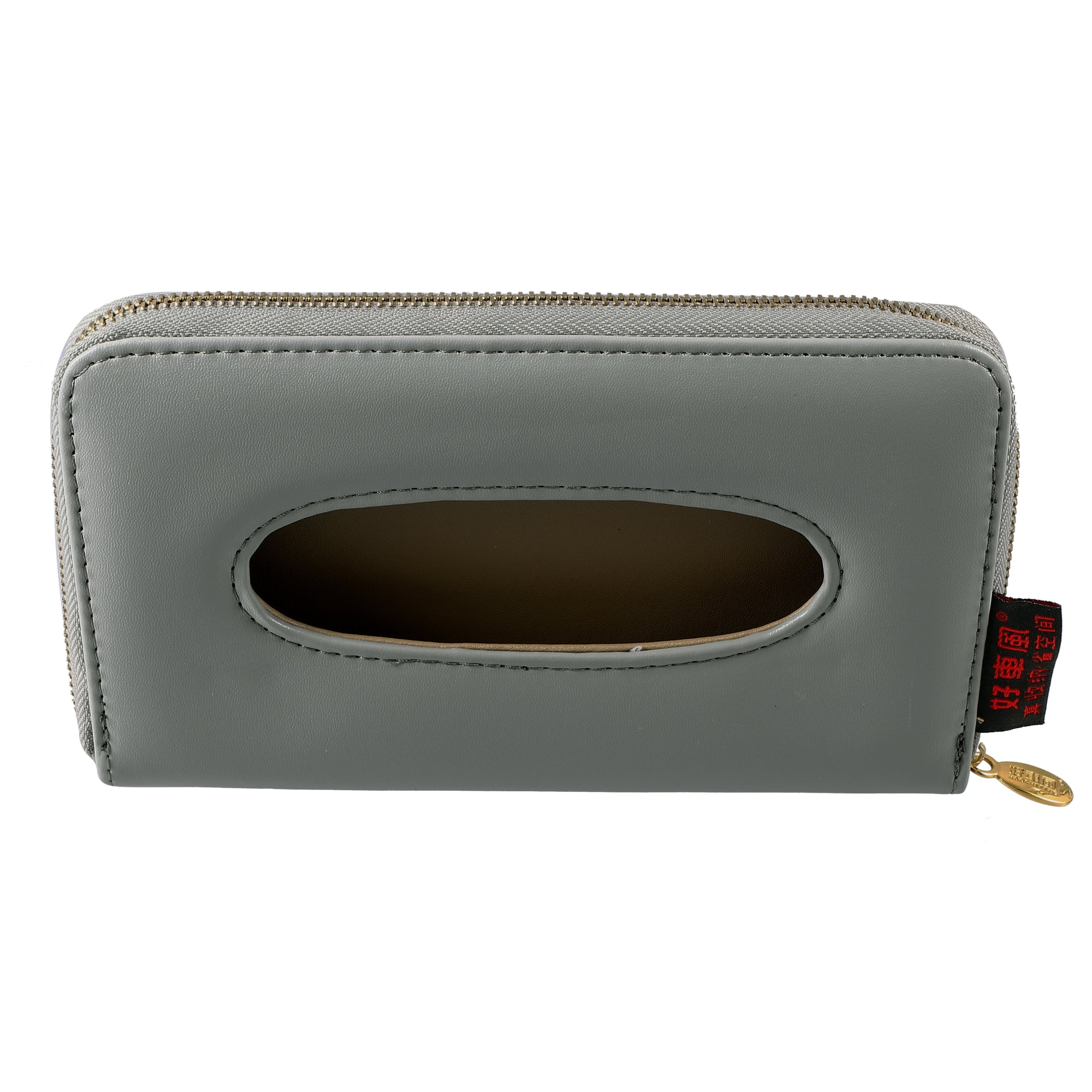 Unique Bargains Car Sun Visor Backseat Tissue Napkin Box Holder Case Gray