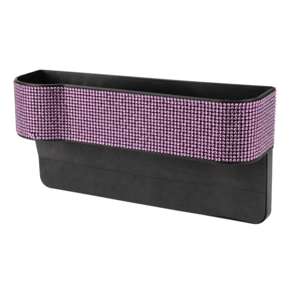 Unique Bargains Car Sunglasses Case Universal Eyeglasses Holder Storage Box ABS,Rhinestones Pink 10.63"x5.51" 1 Pcs