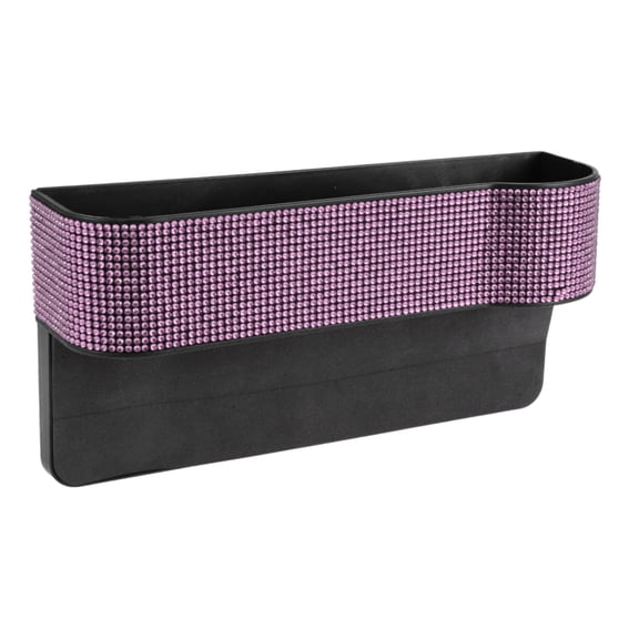 Unique Bargains Car Sunglasses Case Universal Eyeglasses Holder Storage Box ABS,Rhinestones Pink 27x14cm 1 Pcs