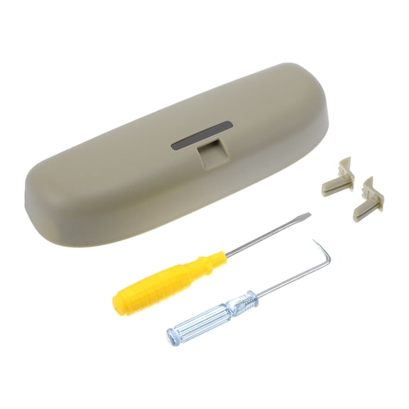 Unique Bargains Car Sunglasses Case for Honda Accord 2012-2023 Eyeglasses Holder Storage Box ABS Cloth Beige 1 Set